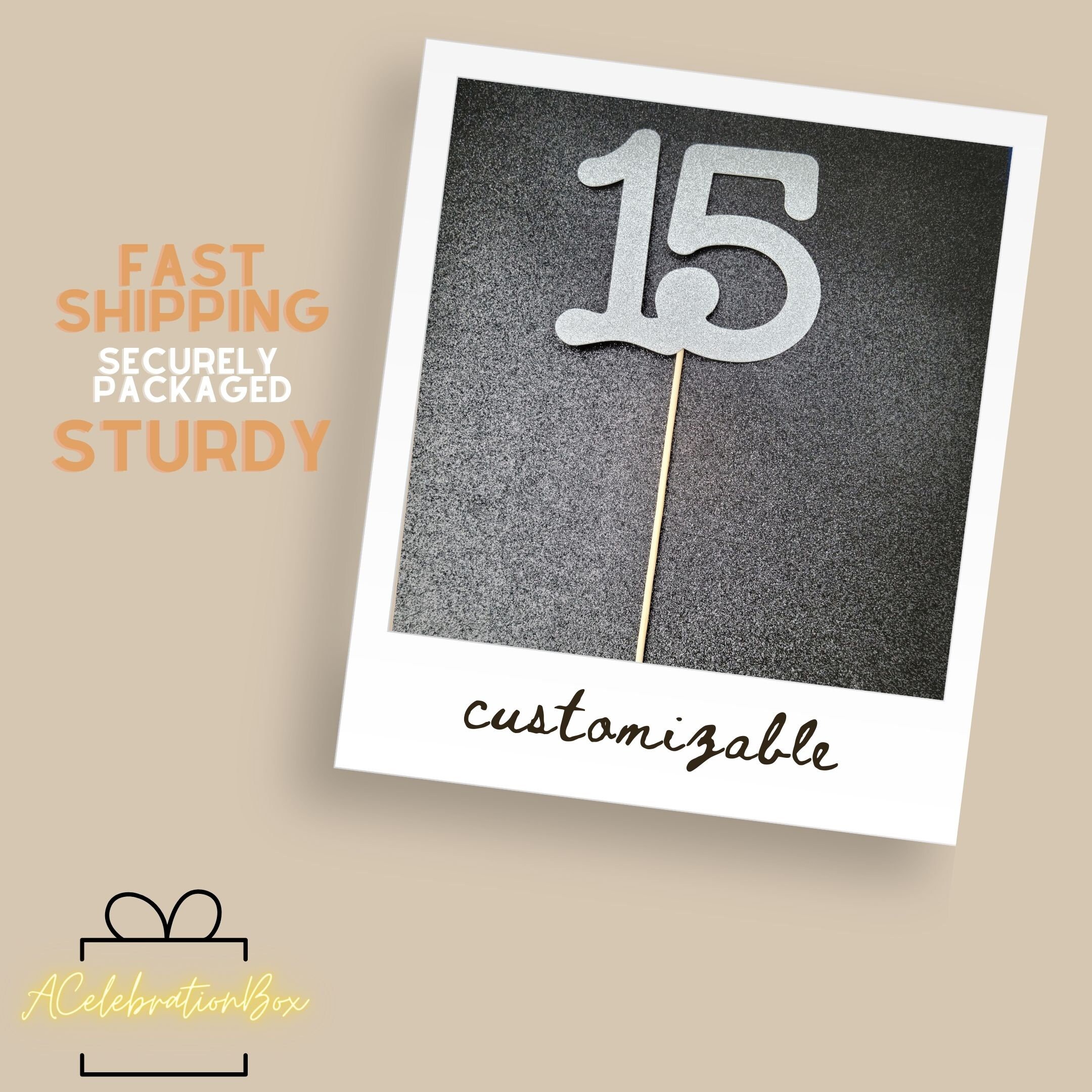 Four Pack Number Centerpiece, Custom Number Birthday Decoration, 1st ...