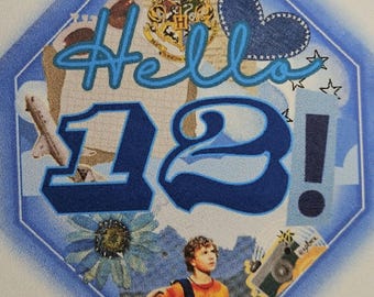 Etiquetas imprimibles de Percy Jackson de Hello 12