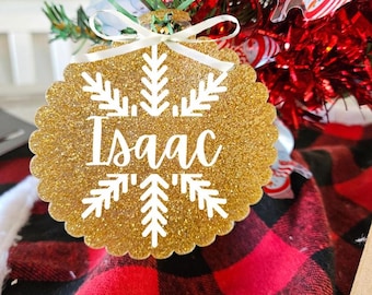 Adornos navideños personalizados con purpurina, adorno con nombre personalizado, adorno familiar personalizado, adorno navideño personalizado 2024, regalos de Navidad