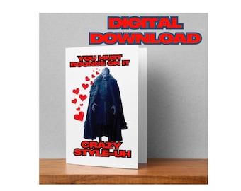 Tarjeta de San Valentín de TikTok de Digital Nosferatu, tarjeta de regalo de San Valentín del conde Orlok, tarjeta de San Valentín imprimible