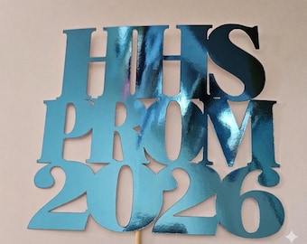 NUEVO* Paquete de 2 centros de mesa cromados metálicos personalizados para baile de graduación de secundaria 2026