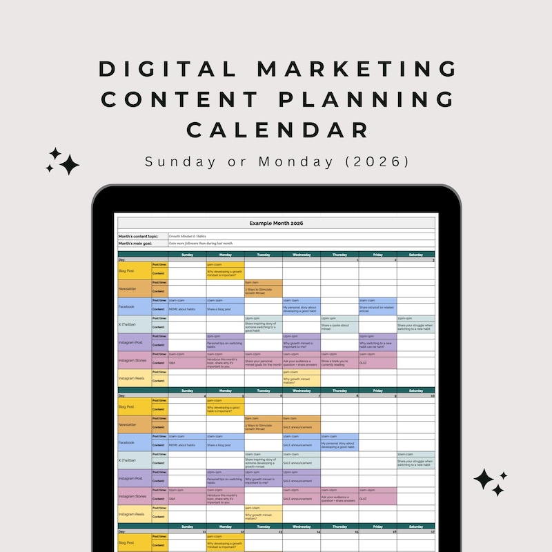 2026 Marketing Planner - Etsy