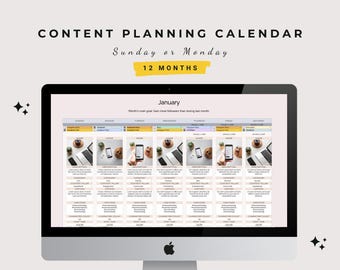 Pianificatore di marketing digitale / Calendario di marketing / Modello di piano di marketing / Calendario dei contenuti / Foglio di calcolo per i social media / Piano di newsletter