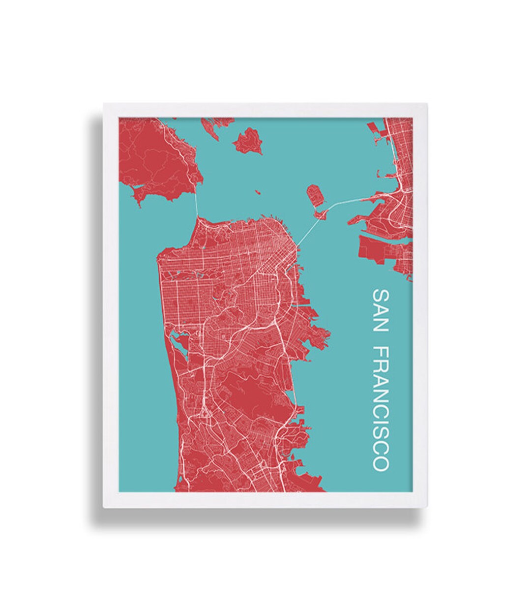 Map Print San Francisco Print Modern Poster Minimalist Art Print ...