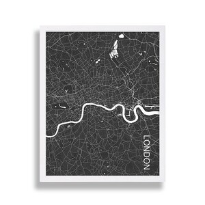 City Map Prints Modern Art Prints City Map Cutout Art Housewarming Gift New York City Paris London Black and White Decor Interior Design image 2