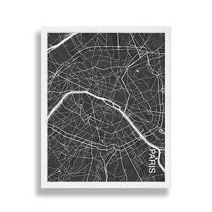 City Map Prints Modern Art Prints City Map Cutout Art Housewarming Gift New York City Paris London Black and White Decor Interior Design image 4