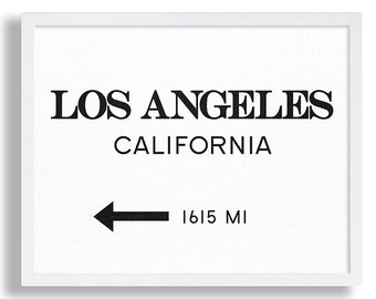 Los Angeles Art Print Industrial Art Home Decor Interior Design House Staging Cool Poster LA Print Typography Art Subway Marfa Sign