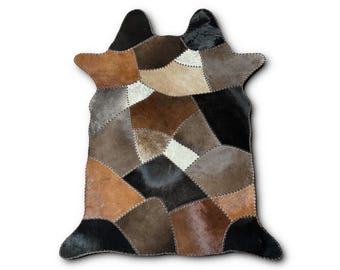 Cowhide Patchwork Rug
