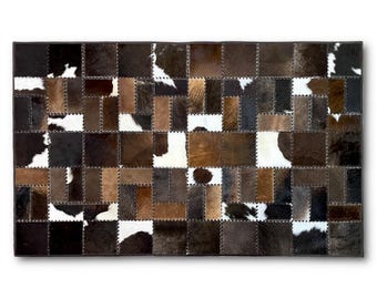 Unique handmade cowhide runner rug 120 x 200 cm