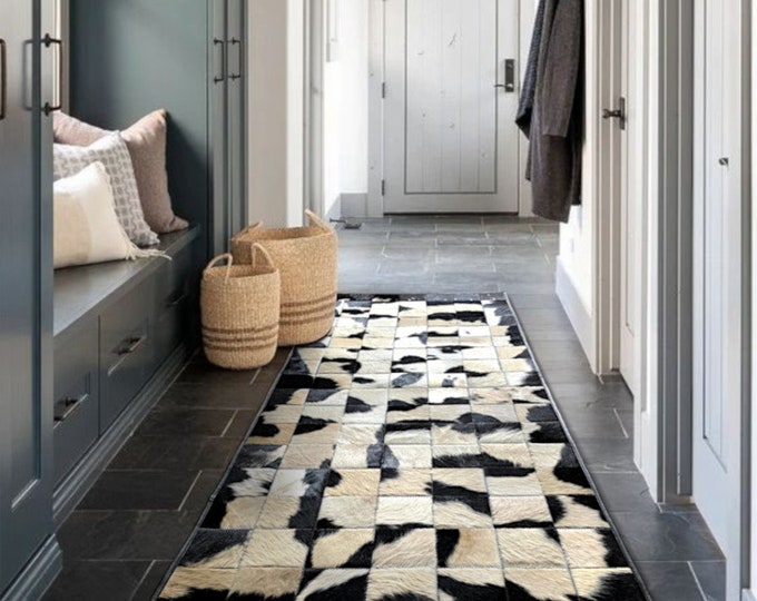 Unique Handmade Cowhide Runner Rug 70 X 170 Cm Etsy