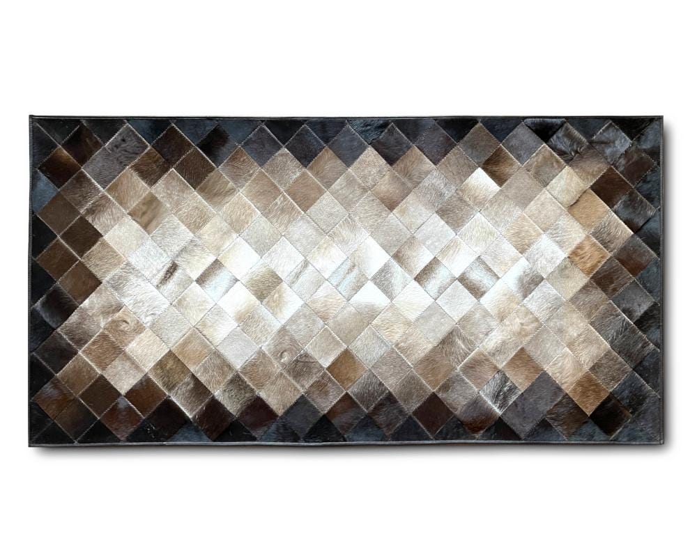 Unique handmade cowhide runner rug 100 x 200 cm