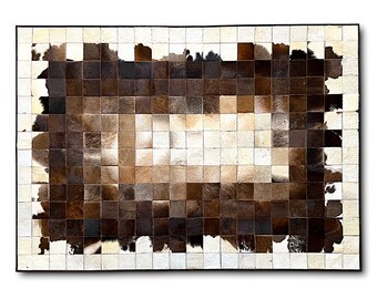 Unique handmade cowhide rug 140 x 200 cm