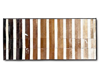 Unique handmade cowhide runner rug 70 x 160 cm