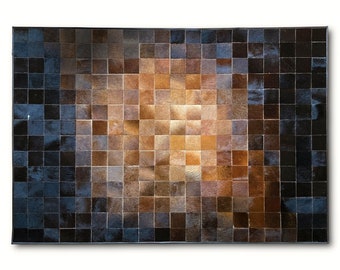 Unique handmade cowhide rug 140 x 200 cm