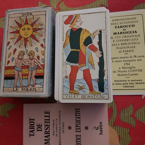 Tarot Marseille Nicholas Conver Heron Dal Negro vintage rare