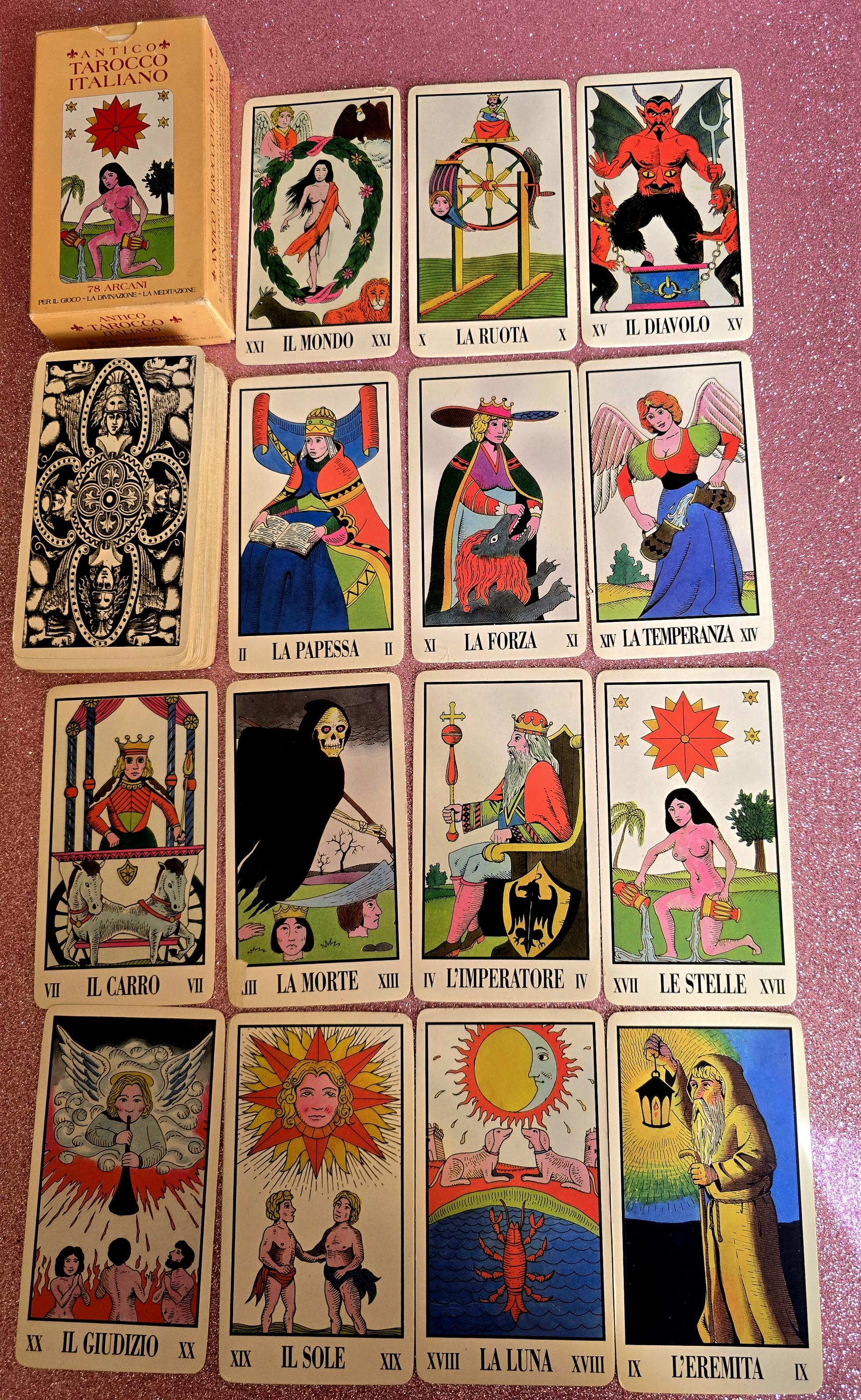 トランプ Lo Scarabeo Massimo Galloni I TAROCKI I TAROCKI - 1st, 1995 - ROCK AND ROLL MUSIC TAROT CARD DECK