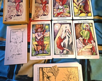 Solleone tarot Elisabetta Cassari edition Vito Arienti zLissone 1981 art tarot collectible