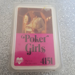 Cartes à jouer sexy vintage de filles de poker