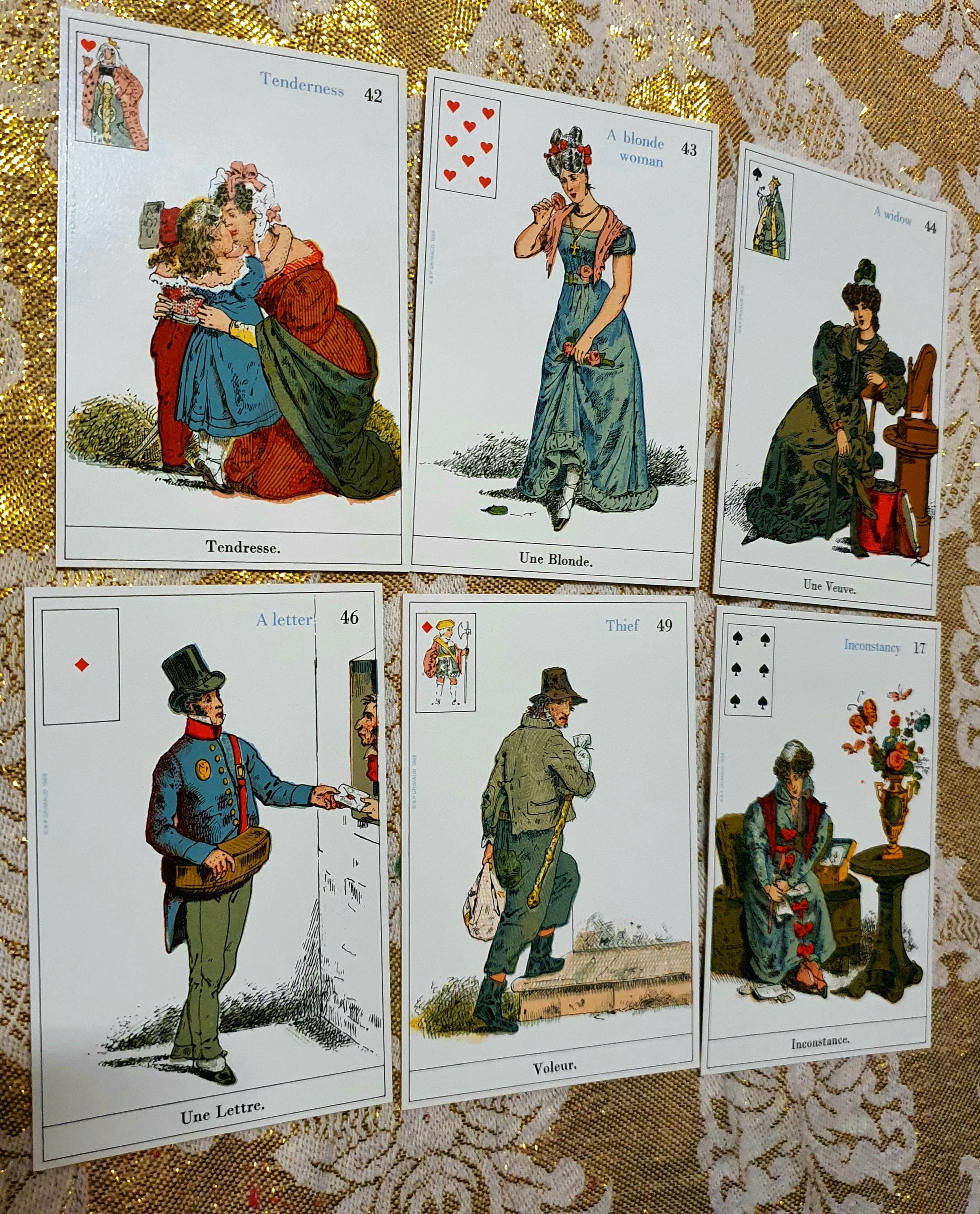 The Parlour Sybil Vintage Grimaud Tarot Fortune Cards Rare
