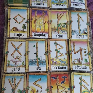 Tarot fortune cards Runes by Astrella