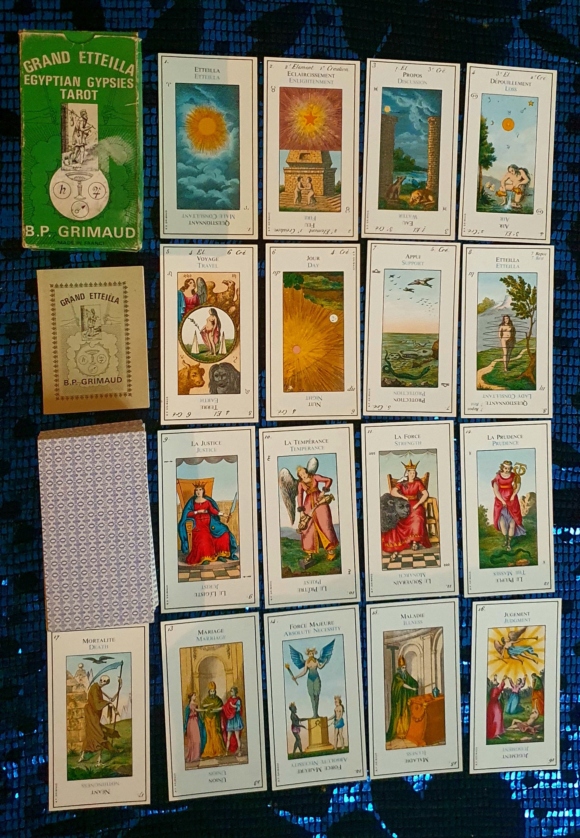 Tarot Grand Etteilla Grimaud 1969 Grimaud Rare! - Etsy