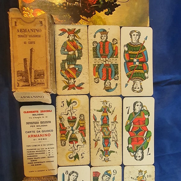 Tarot Bolognese Armanino 1950 rare collectible