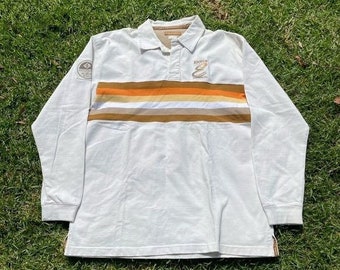 Vintage Enyce Heavy Duty Long Sleeve Polo Color Block Streetwear Oversized Large