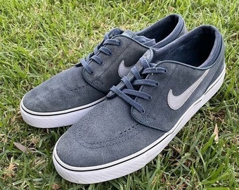 NIKE SB ZOOM Stefan Janoski 333824-407 Squadron Blue / Metallic Silver Size 11