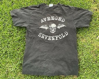 Vintage 2004 Tagged Avenge Sevenfold Band Tee Double Stitched Metal Rock Medium