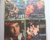 Lot of 4 Japanese Import Wings 45 Records, 7 quot Vinyl, Wings Band, Paul McCartney, Linda McCartney, The Beatles, Vinyl Record, 45 RPM, Band 70s