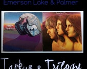 Emerson Lake Palmer-Tarkus Vinyl Record and Trilogy Vinyl Record, Classic Rock Vinyl Record Lot, Progressive Rock Vinyl Record Lot