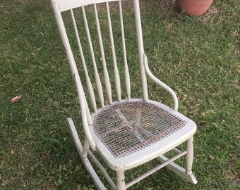 white wicker rocking chair for nursery