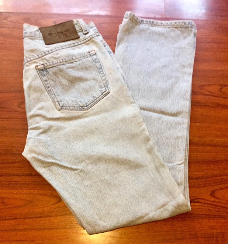 90s Vintage Calvin Klein Jeans Size 5, Light Wash Denim Jeans, High