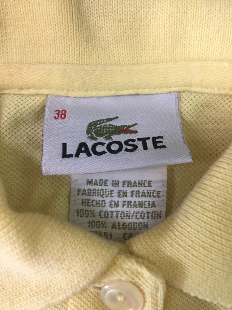 Vintage Lacoste Yellow Polo Shirt Made in France 38, Yellow Lacoste ...