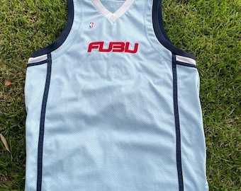 90s Y2k Vintage FUBU X NBA Basketball Jersey XL Streetwear Grail