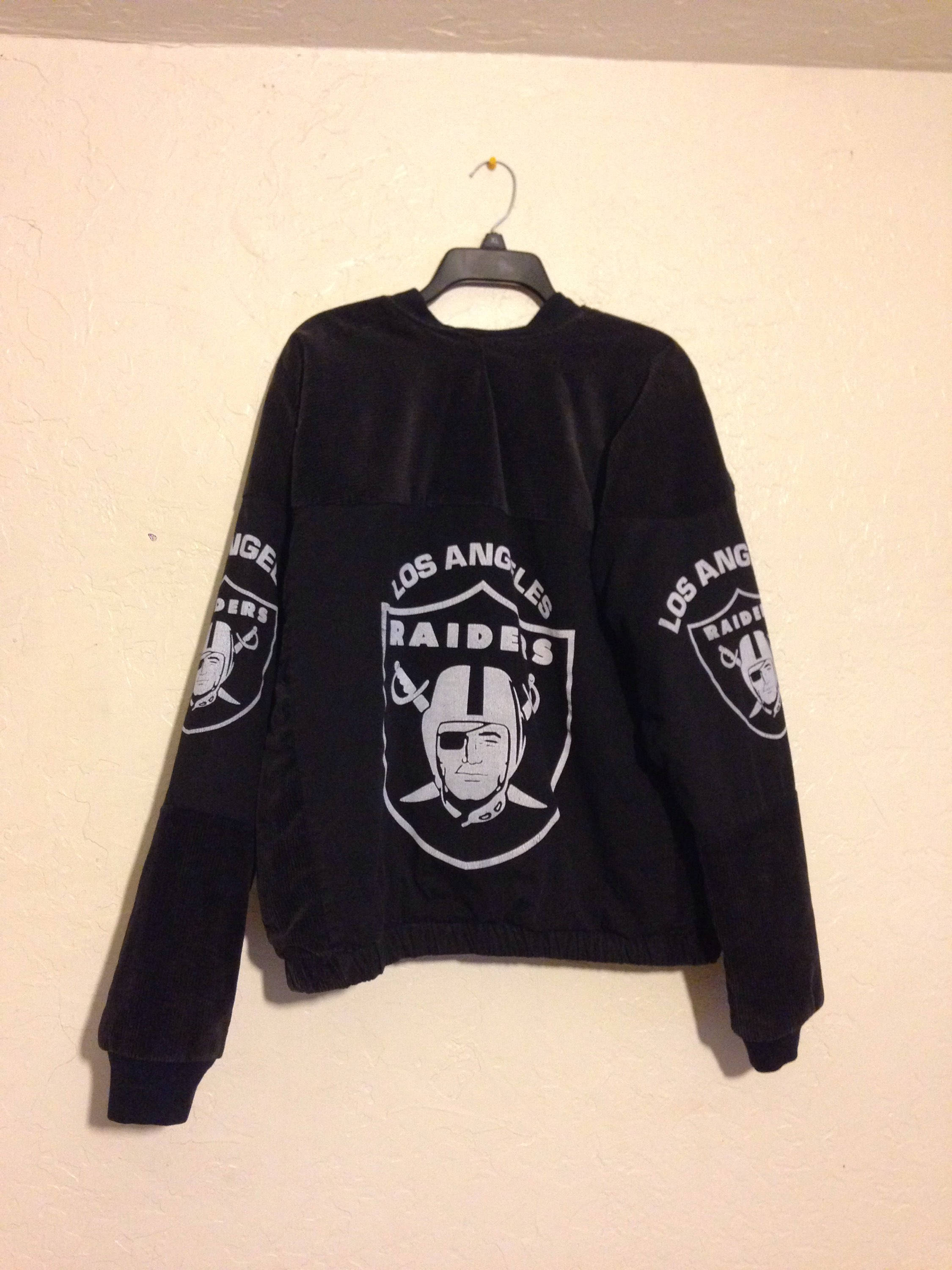 Vintage 1980's Los Angeles Raiders corduroy jacket xl nfl