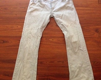 Y2K Vintage Levi's Jeans Low Rise Jeans Boot Cut Jeans Tan Jeans Size 13