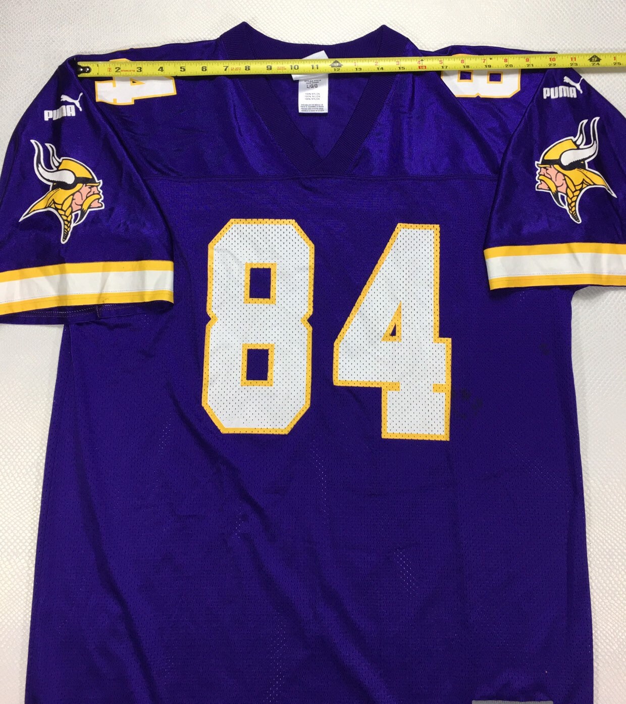 90s Vintage NFL Minnesota Vikings Randy Moss #24 Puma Purple Gold ...