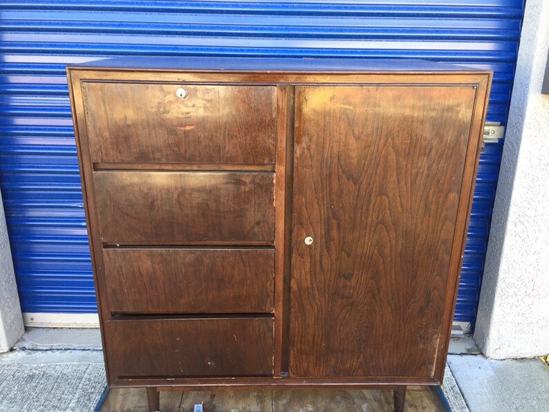 Mid Century Chinoiserie Modern Dresser Armoire Chest of Drawers Rare Chinese Cabinet