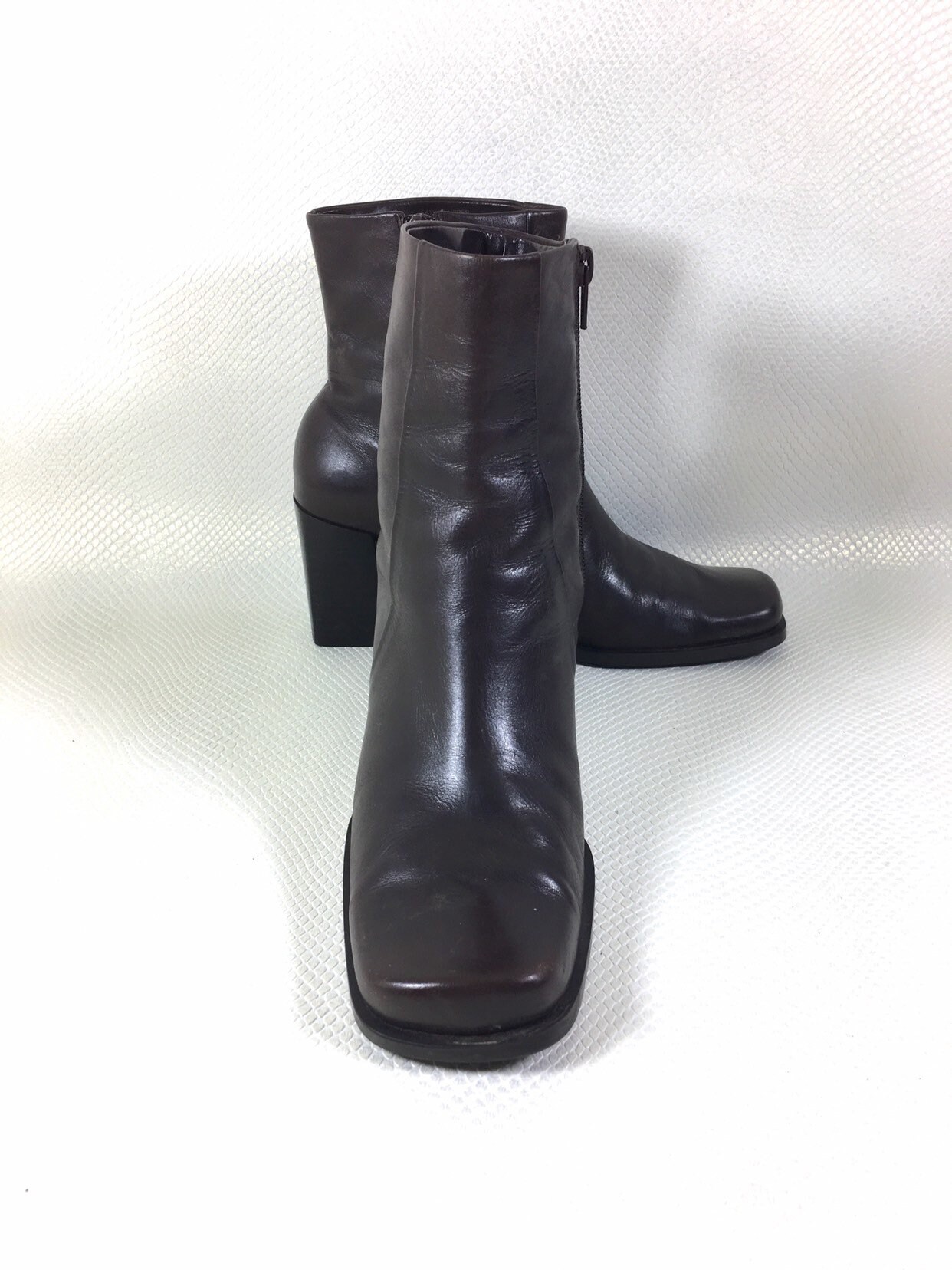square chunky boots
