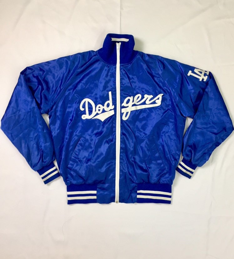 80s Vintage Los Angeles Dodgers MLB Eastport Satin Jacket Large, 90s