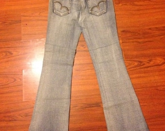 Y2K Vintage Bongo Jeans Low Rise Flair Leg Size 7 with Stretch