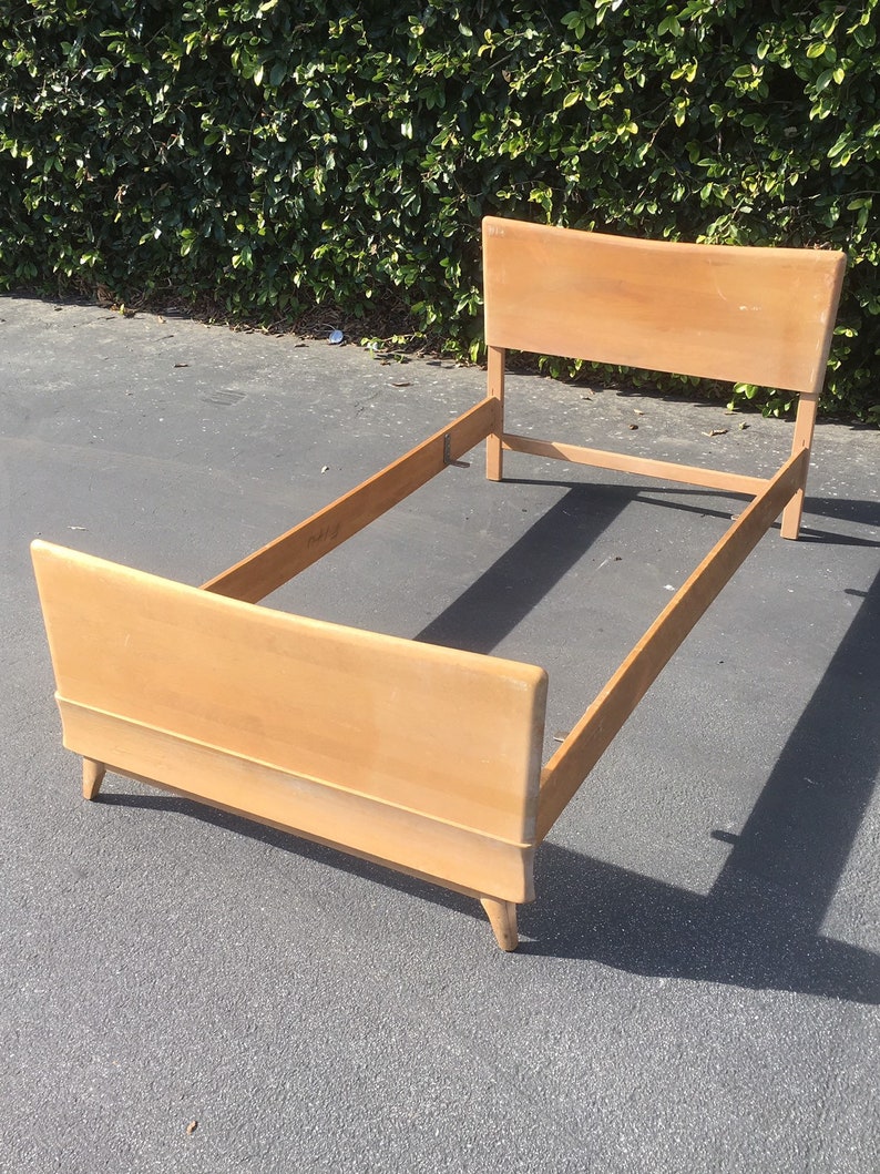 HeywoodWakefield Kohinoor Bed Twin Size Frame Mid Century Etsy