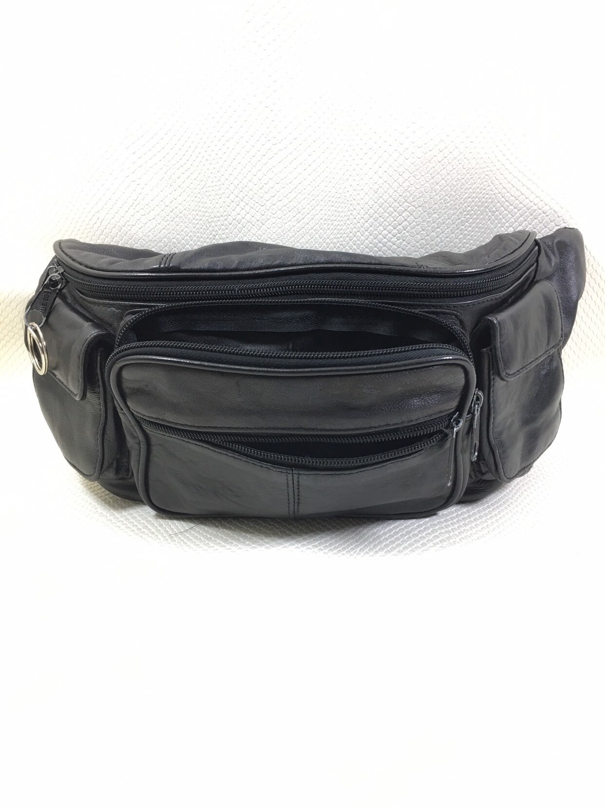 Vintage Soft Black Leather Adjustable Bum Bag, Vintage Fanny Pack ...