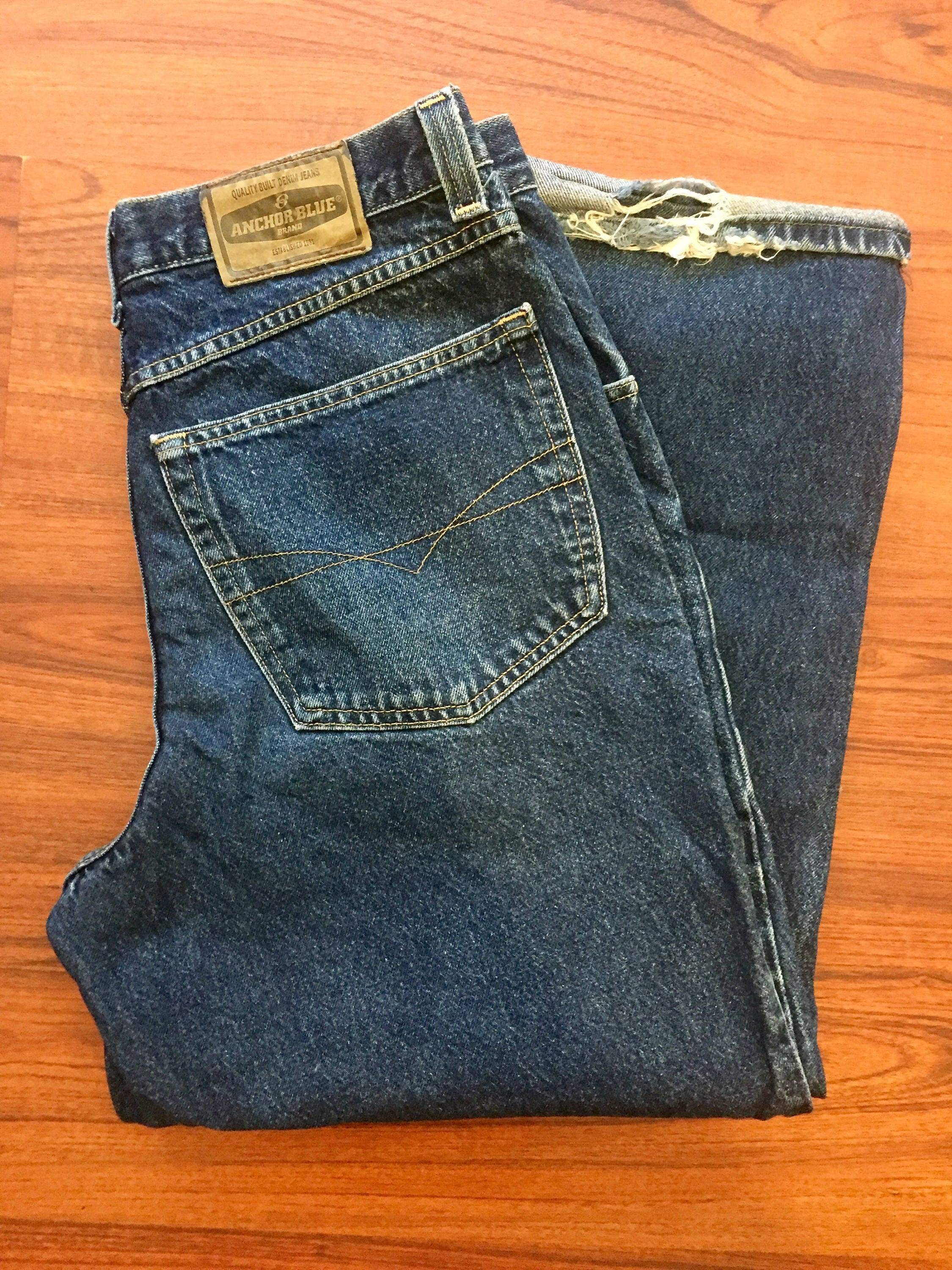 anchor blue baggy jeans