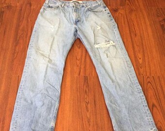 90s Vintage Gap Relaxed Fit Distressed Denim Jeans