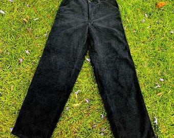 Deadstock Black Corduroy Revolt Jeans with carpenter and pocket detailing