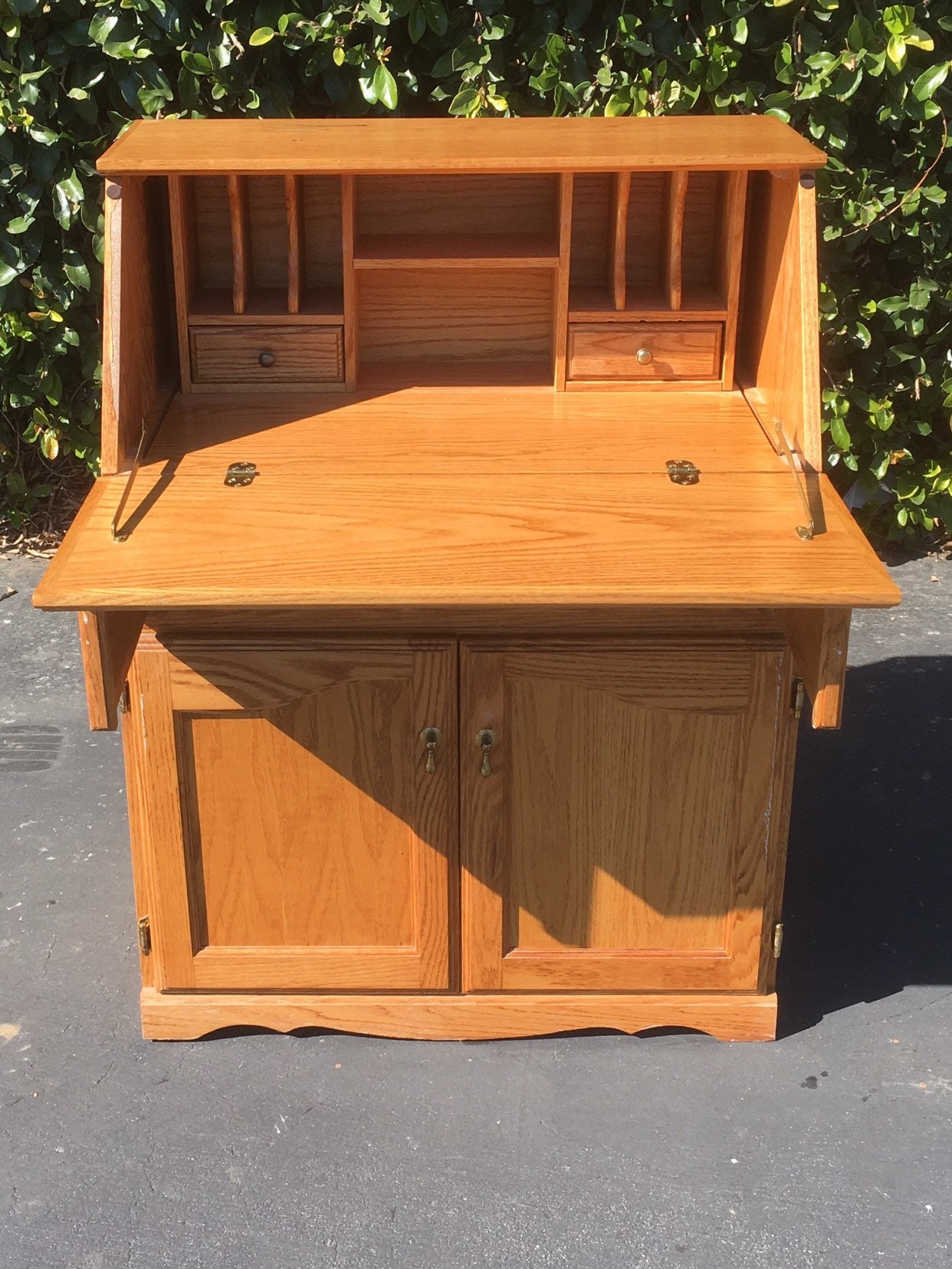 Vintage Slanted Drop Front Secretary Desk Boho Chic Desk