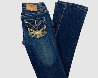 Hudson Low Rise Boot Cut Dark Wash Denim Jeans 28