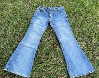 90s Y2k Vintage LEI Flair Leg Bell Bottom Denim Boot cut 12 inch Bottom 11